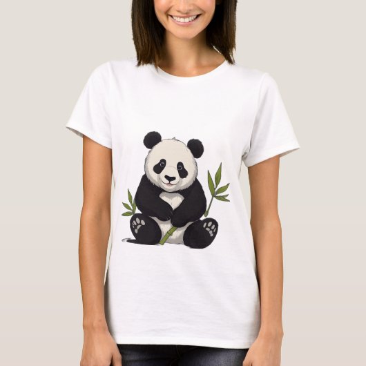 Schattigee Panda TShirt (Voorkant)