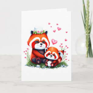 Schattigee panda valentijn kaart