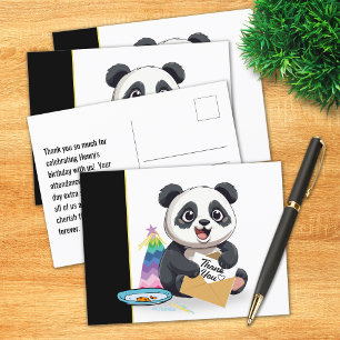 Schattigee Panda Verjaardag Dank u Briefkaart