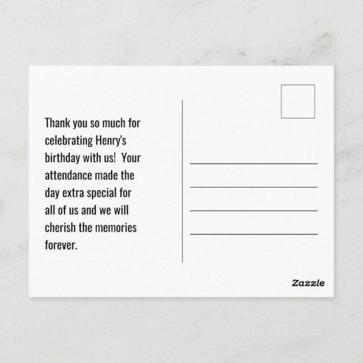 Schattigee Panda Verjaardag Dank u Briefkaart (Achterkant)