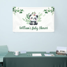 Schattigee Panda Waterverf Greenery Shower Spandoek
