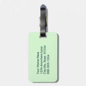 Schattigee Panda Zittend in Bamboe Bagagelabel (Achterkant verticaal)