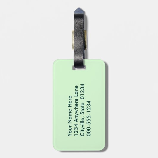 Schattigee Panda Zittend in Bamboe Bagagelabel (Achterkant verticaal)