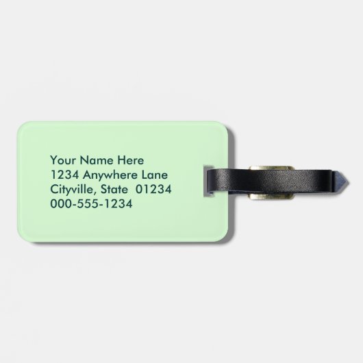 Schattigee Panda Zittend in Bamboe Bagagelabel (Achterkant horizontaal)