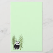 Schattigee panda zittend in bamboe briefpapier (Voorkant)