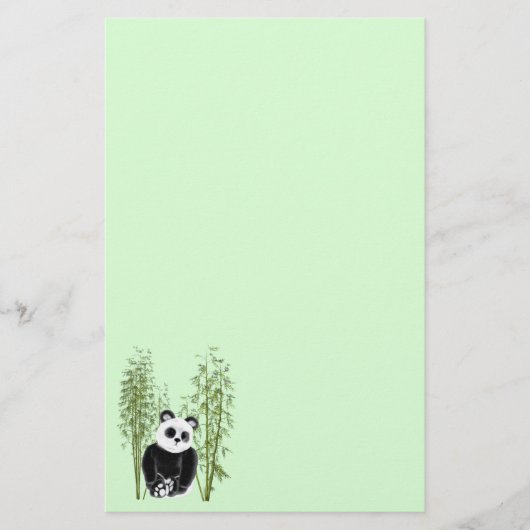 Schattigee panda zittend in bamboe briefpapier (Voorkant)
