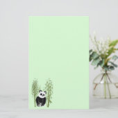 Schattigee panda zittend in bamboe briefpapier (Staand voorkant)