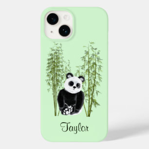 Schattigee Panda Zittend in Bamboe Case-Mate iPhone Case
