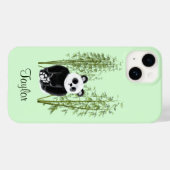 Schattigee Panda Zittend in Bamboe Case-Mate iPhone Case (Achterkant (horizontaal))