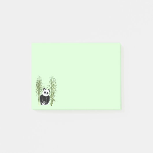 Schattigee Panda Zittend in Bamboe Post-it® Notes (Voorkant)