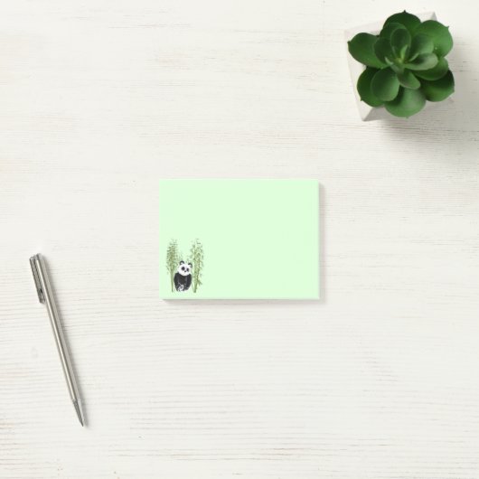 Schattigee Panda Zittend in Bamboe Post-it® Notes (Kantoor)