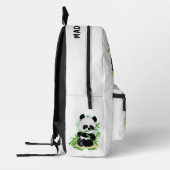 Schattigee Panda's aangepaste naam Bedrukte Rugzak (Links)