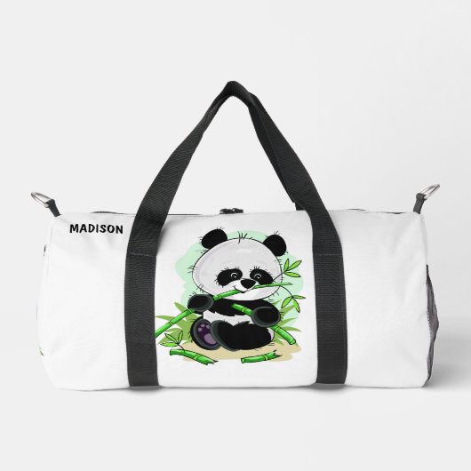 Schattigee Panda's aangepaste naam Plunjezak (Voorkant)