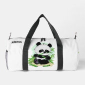 Schattigee Panda's aangepaste naam Plunjezak (Achterkant)
