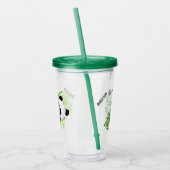 Schattigee Panda's aangepaste naam tumblers 2/2 Acryl Drinkbeker (Links)