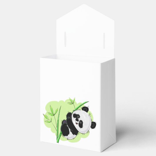 Schattigee Panda's aangepaste tekst gunst vak Bedankdoosjes (Geopend)