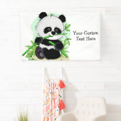 Schattigee Panda's aangepaste tekst & kleur banner (Insitu)