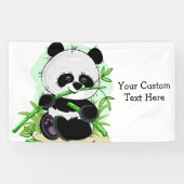 Schattigee Panda's aangepaste tekst & kleur banner (Horizontaal)