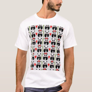 Schattigee Panda's Harten: Kinderpatroon T-shirt
