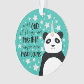 Schattigee Pandicorn | Alle dingen zijn mogelijk Ornament (voorkant)