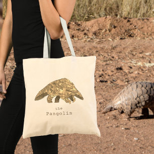 Schattigee Pangolin Animal Art Tote Bag