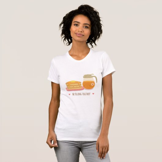 Schattigee pannenkoek en ahornsiroop Perfect Toget T-shirt (Voorkant volledig)