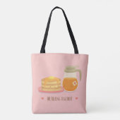 Schattigee pannenkoek en ahornsiroop Perfect Toget Tote Bag (Achterkant)