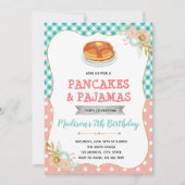 Schattigee pannenkoek en pyjama uitnodiging (Voorkant)