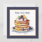 Schattigee pannenkoek ontbijtfeest kaart (Voorkant)