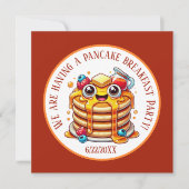 Schattigee pannenkoek ontbijtfeest kaart (Voorkant)