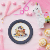 Schattigee pannenkoek ontbijtfeest papieren bordje (Feest)