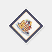 Schattigee pannenkoek ontbijtfeest servet (Hoek)