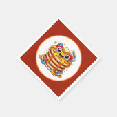 Schattigee pannenkoek ontbijtfeest servet (Hoek)