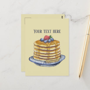 Schattigee pannenkoekenliefhebbers tekst toevoegen briefkaart