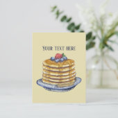 Schattigee pannenkoekenliefhebbers tekst toevoegen briefkaart (Staand voorkant)