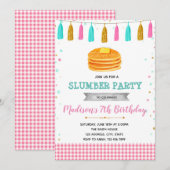 Schattigee pannenkoekverjaardagsuitnodiging kaart (Voorkant / Achterkant)