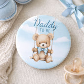 Schattigee papa om teddybeer Baby shower Button te