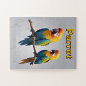 SCHATTIGEE papegaai Legpuzzel (Horizontaal)
