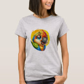 Schattigee papegaai Voeg naam Graphic T-shirt toe (Voorkant)
