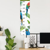Schattigee papegaaiengroeikaart poster (Thuiskantoor)