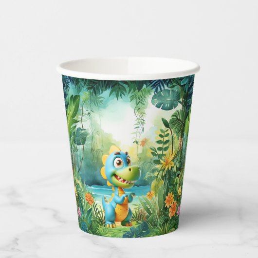 Schattigee papieren bekers van dinosauriërs (Links)