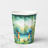 Schattigee papieren bekers van dinosauriërs (Rechts)