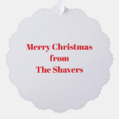 Schattigee Papieren Pinguïn Bestelling Gepersonali Ornament Kaart (Achterkant)