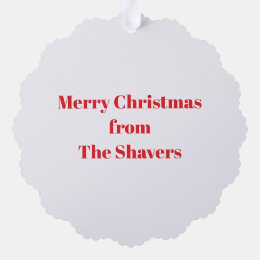 Schattigee Papieren Pinguïn Bestelling Gepersonali Ornament Kaart (Achterkant)