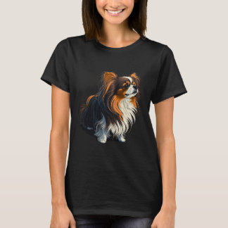 Schattigee Papillon Dog op Continental Speelgoed S T-shirt