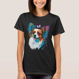 Schattigee Papillon Dog op Continental Speelgoed S T-shirt