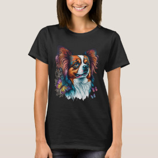 Schattigee Papillon Dog op Continental Speelgoed S T-shirt