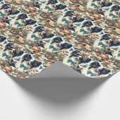 Schattigee Papillon hondenillustratie Cadeaupapier (Hoek)