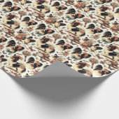 Schattigee  Papillon hondenillustratie Cadeaupapier (Hoek)