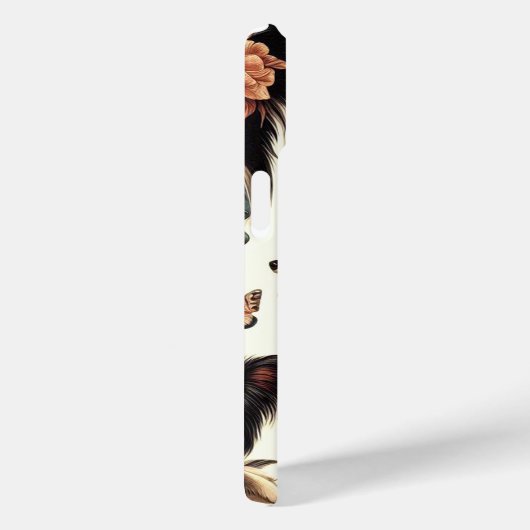 Schattigee  Papillon hondenillustratie Case-Mate iPhone Case (Achterkant / Rechts)